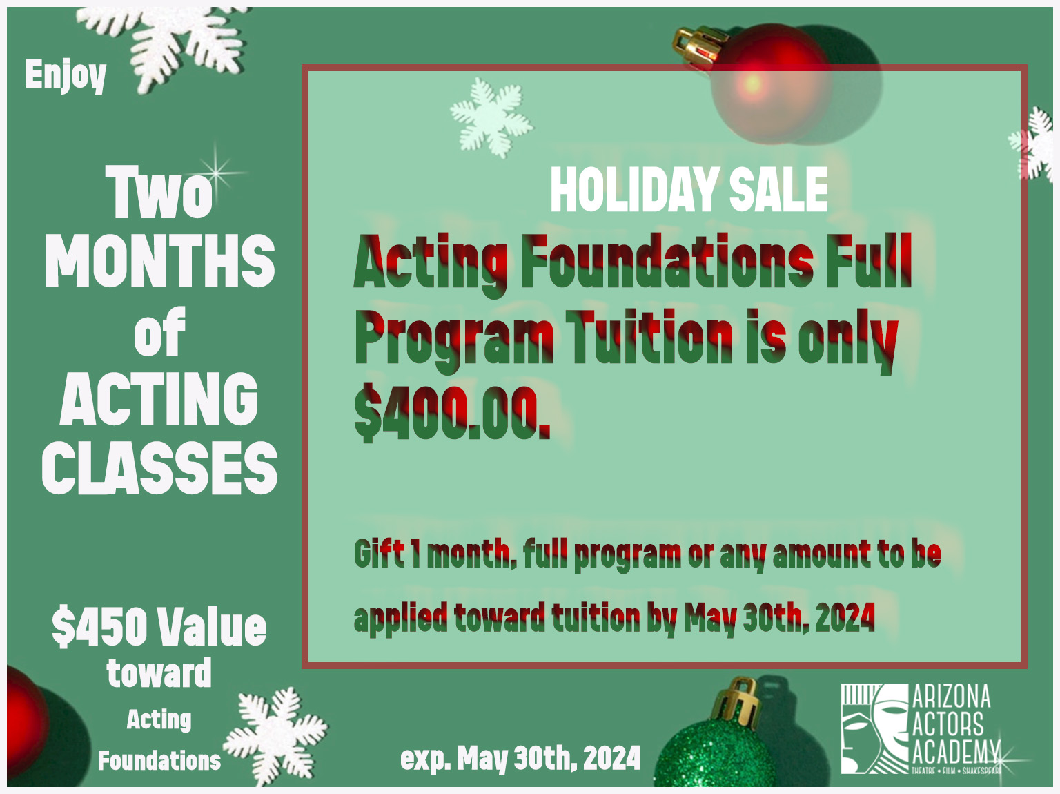 Gift Cards and $50 Off Acting Foundations