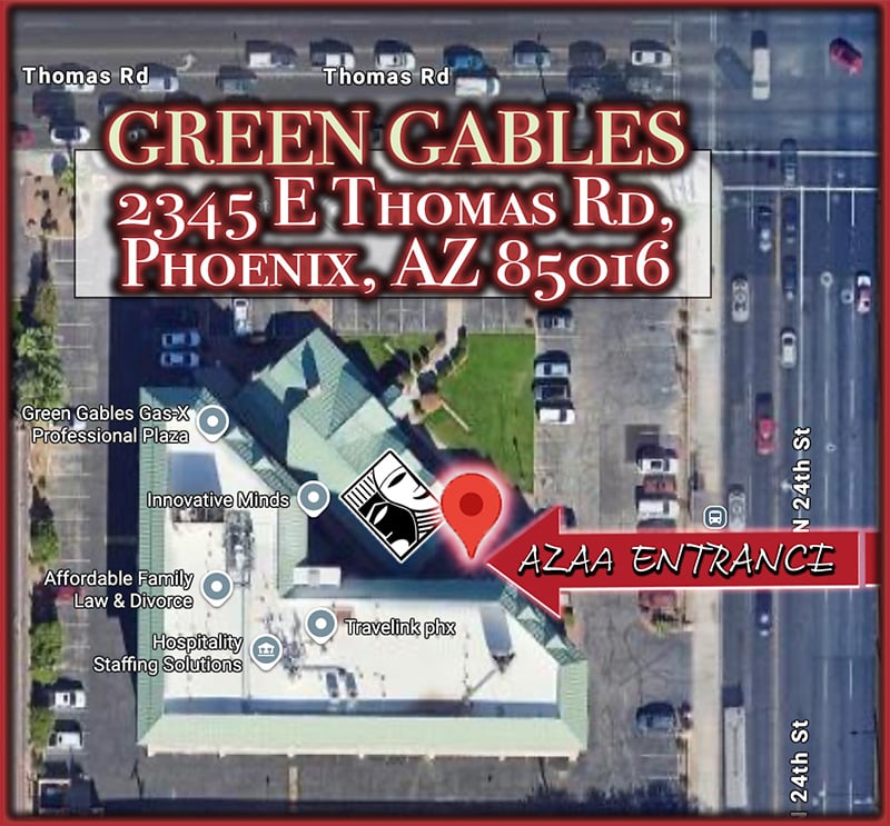 Overhead_Google_AZAA Overhead Green Gables - AZAA 2345 E Thomas Rd Entrance