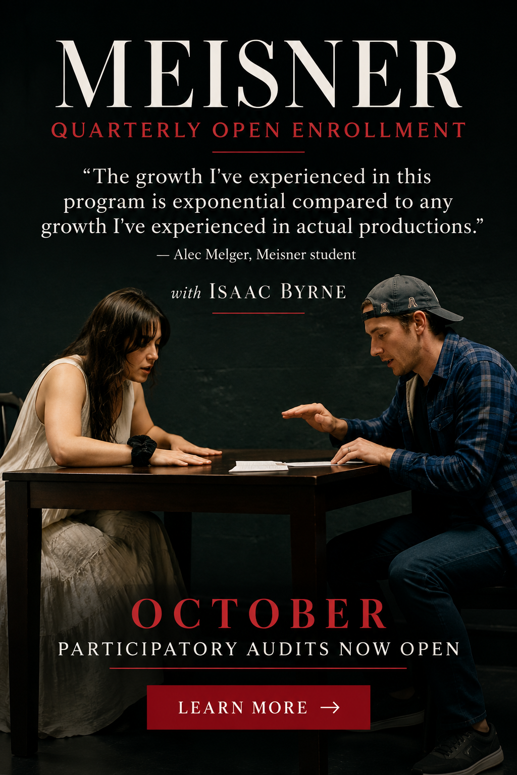 Meisner acting classes at Arizona Actors Academy – October quarterly open enrollment